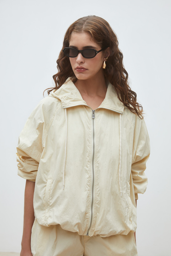 Derek Veste &agrave; capuche sportswear Creme Suncoo