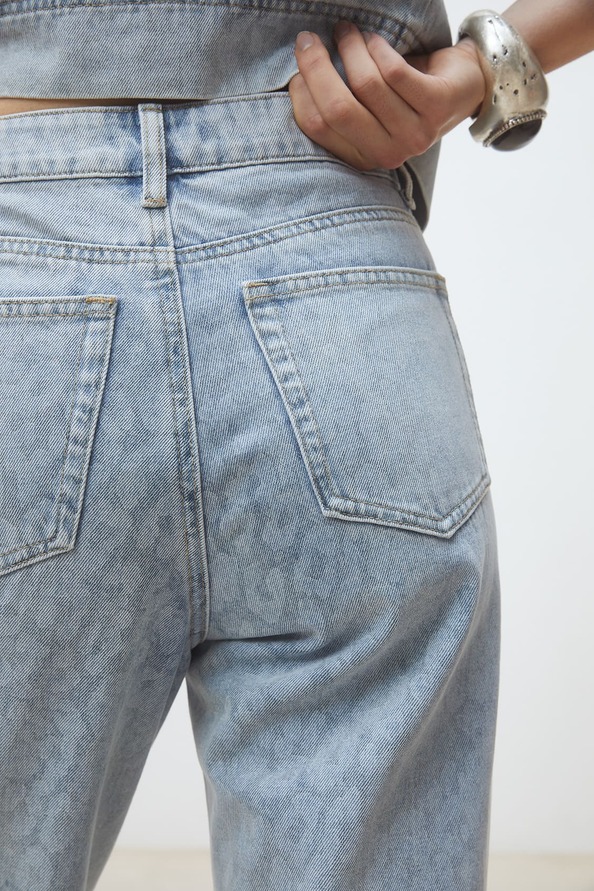 Ritchy Jean &agrave; motif l&eacute;opard Jeans clair Suncoo