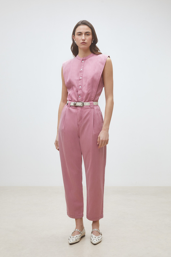 Tia Combinaison pantalon en denim rose Rose Suncoo