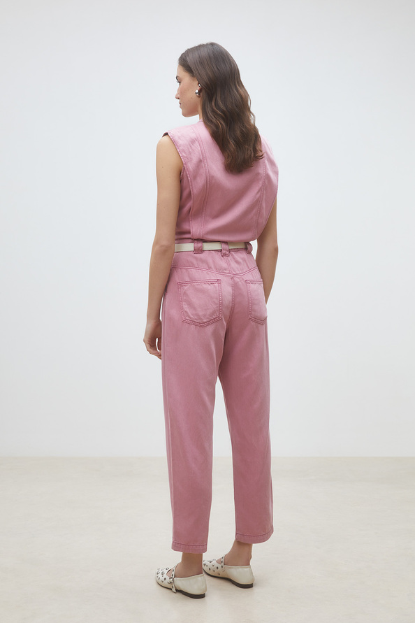 Tia Combinaison pantalon en denim rose Rose Suncoo