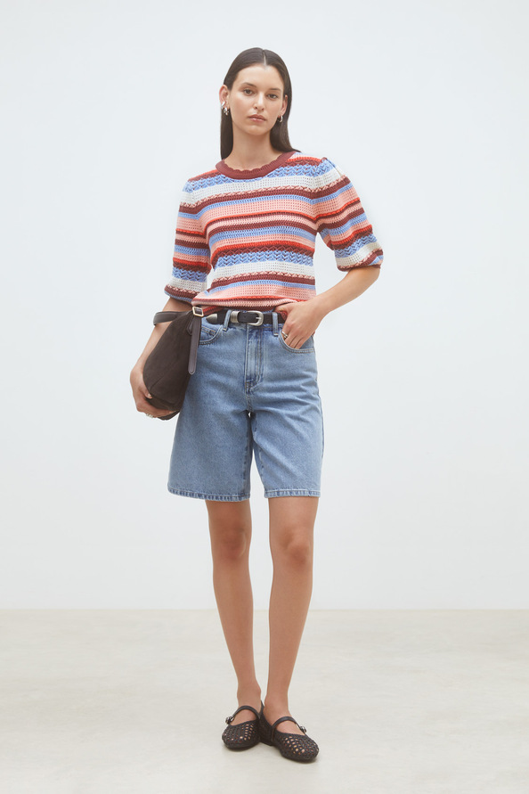 Kores Bermuda en denim Jeans clair Suncoo