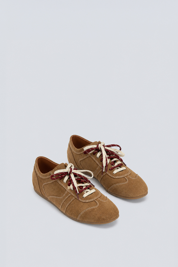 HESTA Baskets &agrave; double lacets Camel Suncoo
