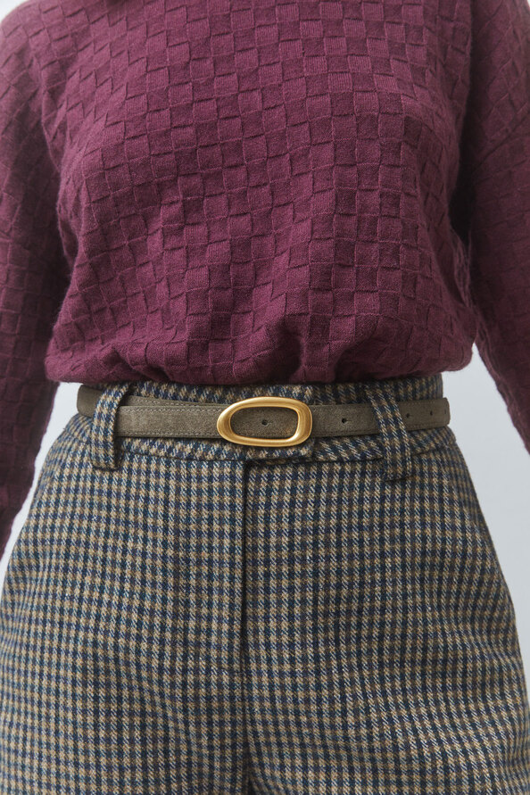 ASTA Ceinture en cuir kaki Kaki Suncoo