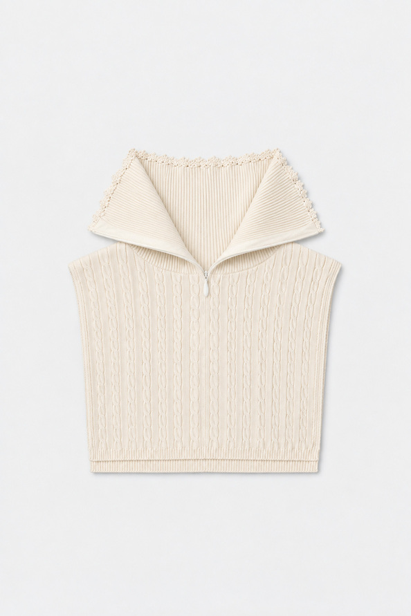 AZRAL Echarpe plastron en laine blanc cass&eacute; Blanc casse Suncoo