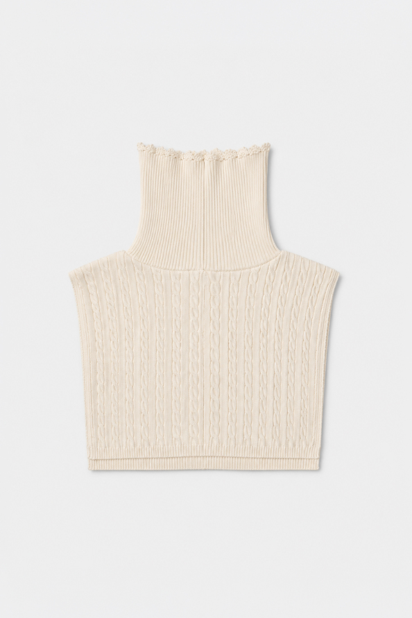 AZRAL Echarpe plastron en laine blanc cass&eacute; Blanc casse Suncoo