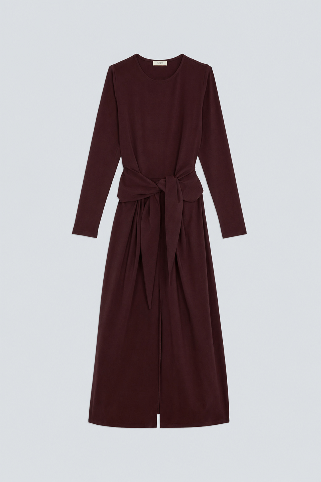CLOUD Robe longue drapée prune Prune Suncoo