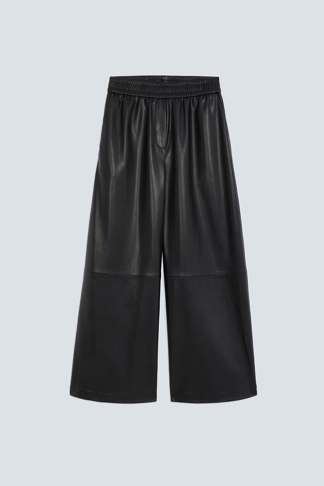 JOY Pantalon large en simili cuir noir Noir Suncoo