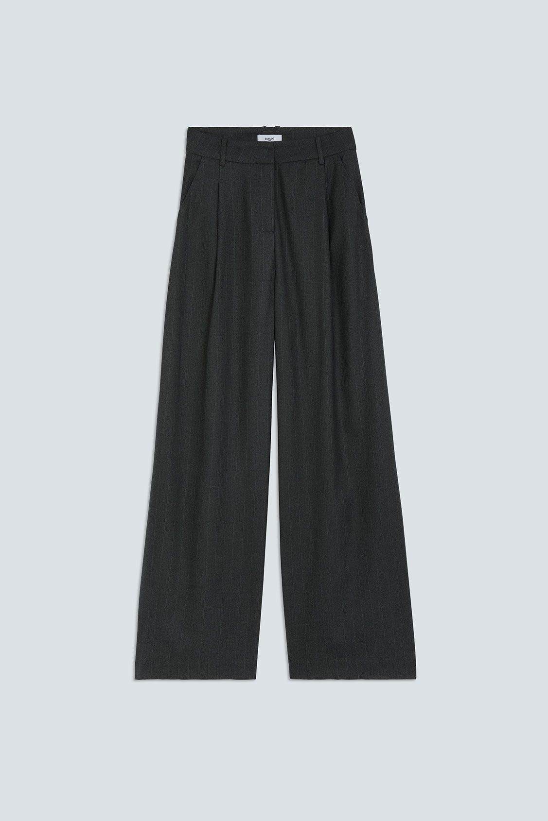 JAYCE Pantalon rayé à pinces Carbone Suncoo