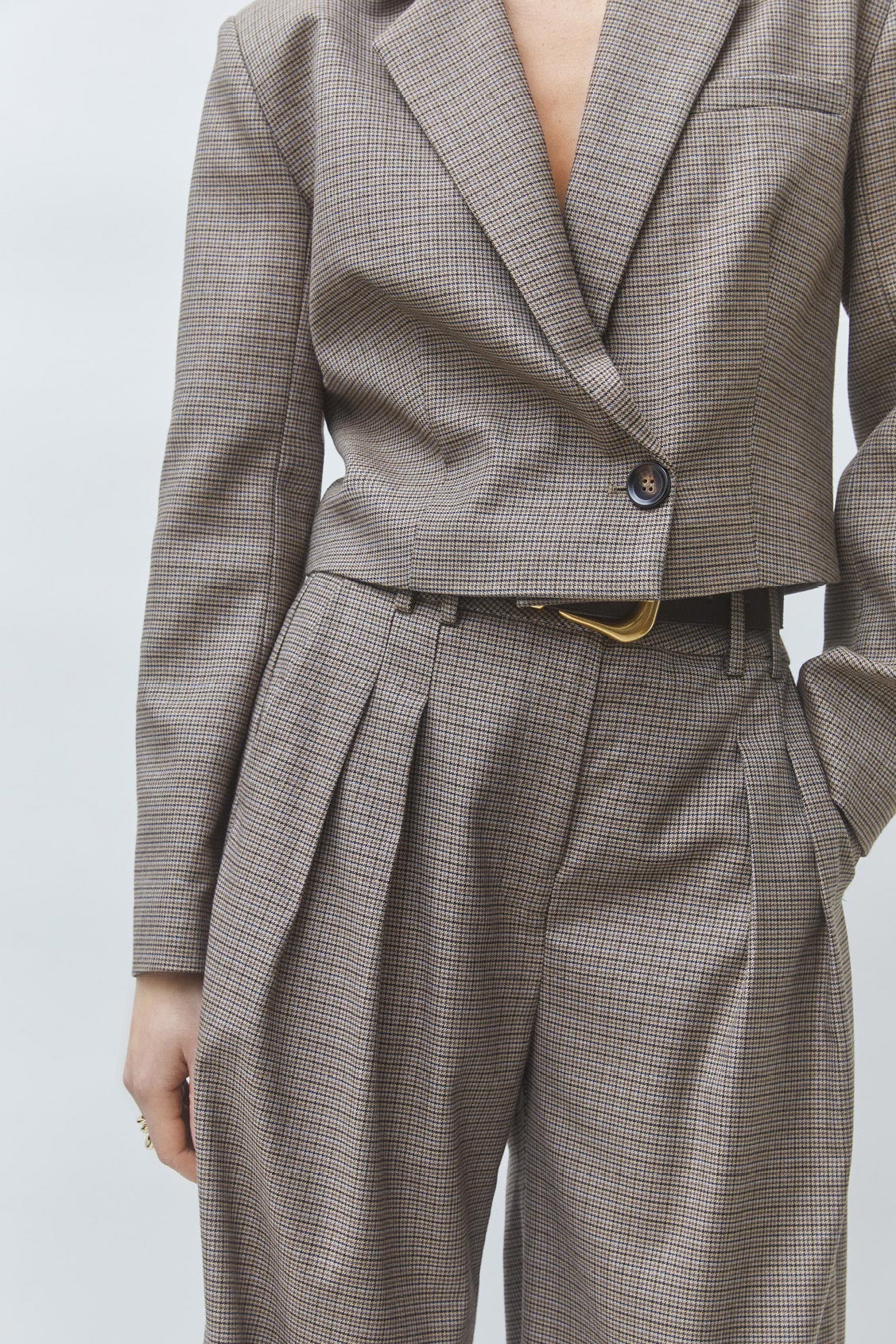 JUNIOR Pantalon large à pinces Taupe Suncoo