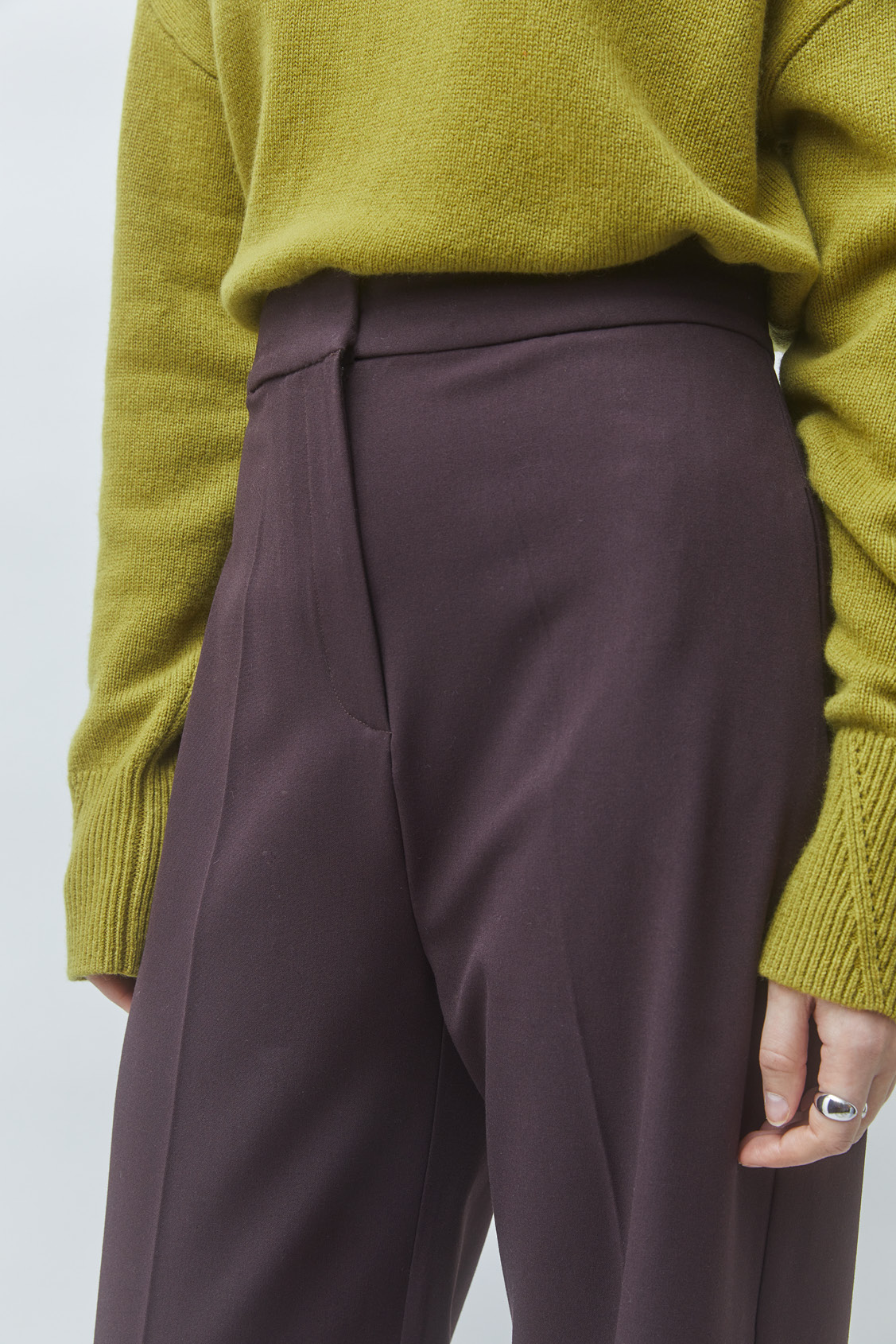 JINGLE Pantalon tailleur uni prune Prune Suncoo