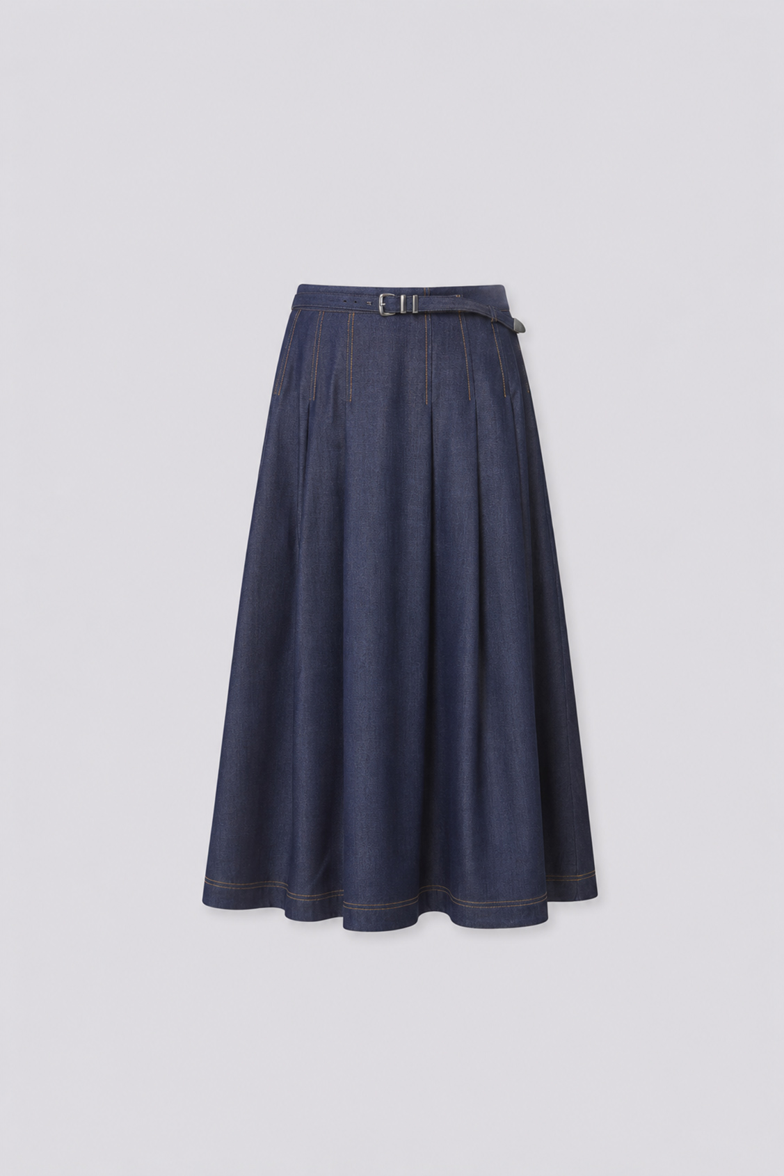 FUNNY Jupe midi en denim Bleu brut Suncoo