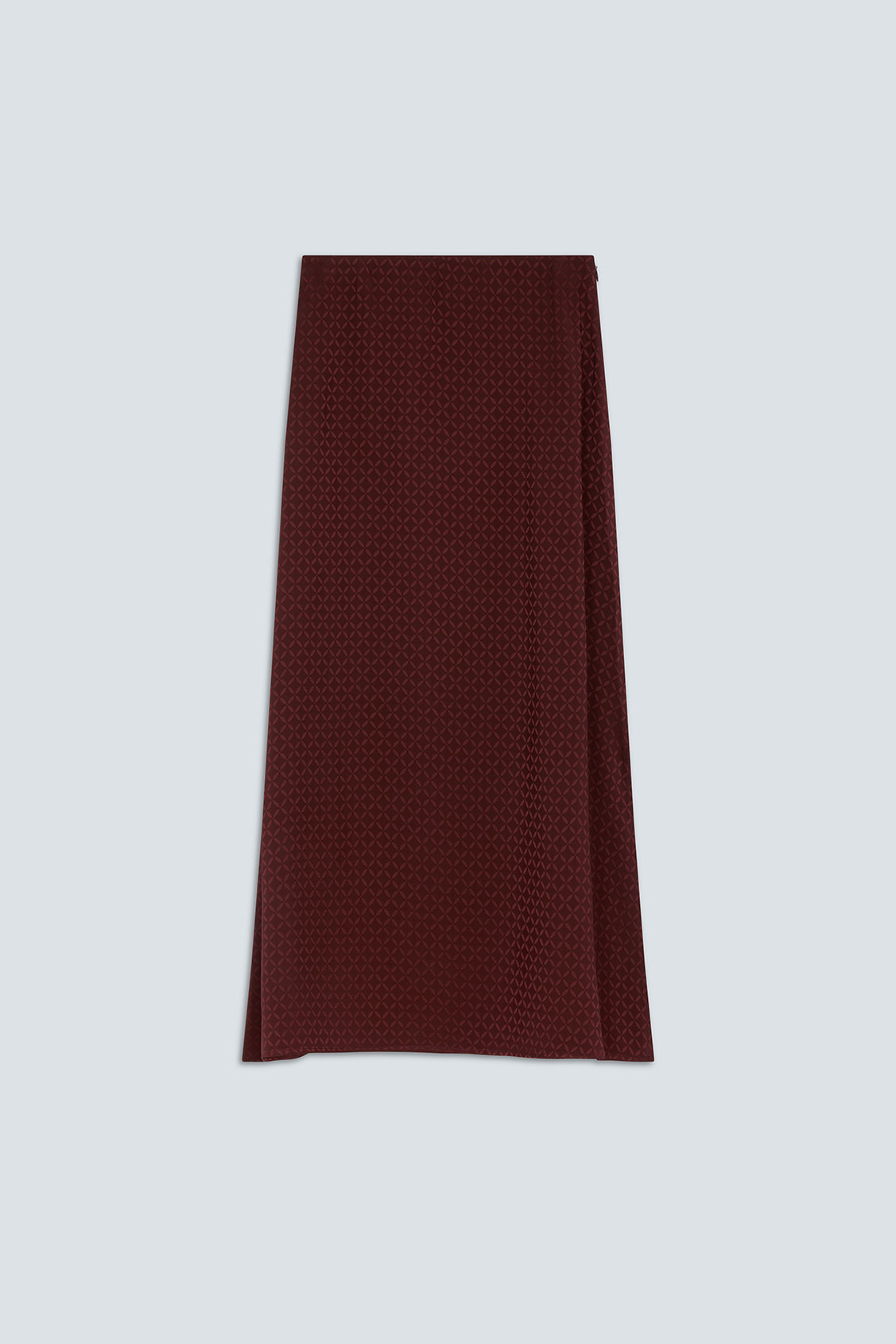 FLAVIE Jupe longue fluide en jacquard Prune Suncoo