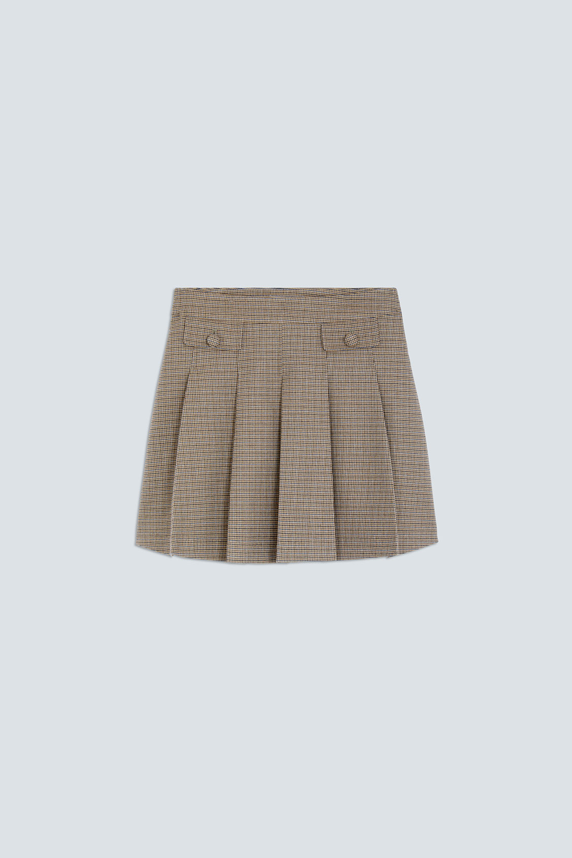 FRIDAY Jupe courte pieds de poule Taupe Suncoo