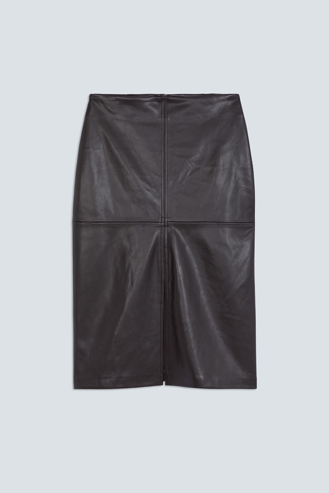 FOREVER Jupe midi en simili cuir Prune Suncoo