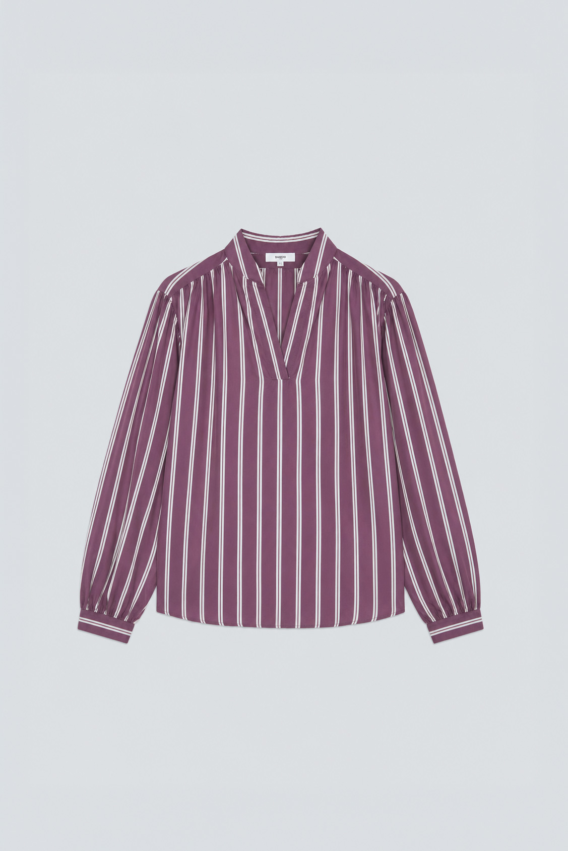 LORENS Blouse oversize &agrave; rayures Prune Suncoo