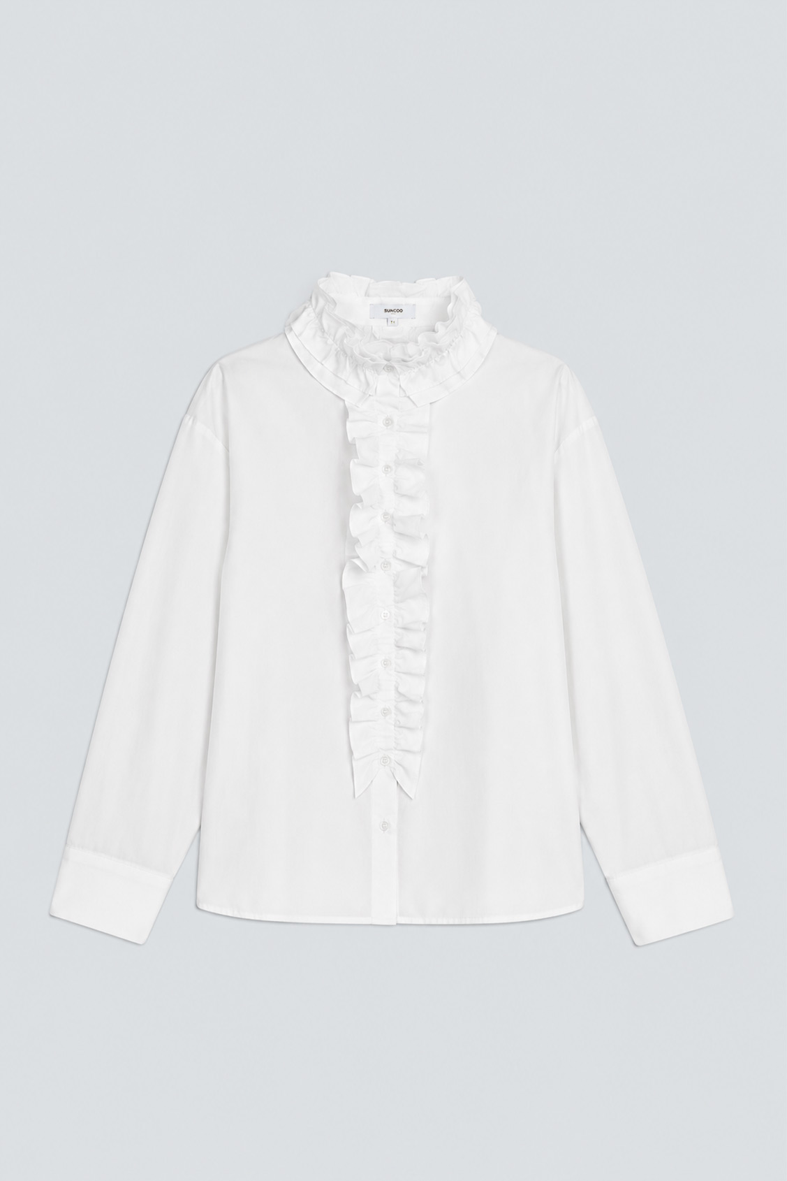 LUCIE Chemise col victorien Blanc casse Suncoo