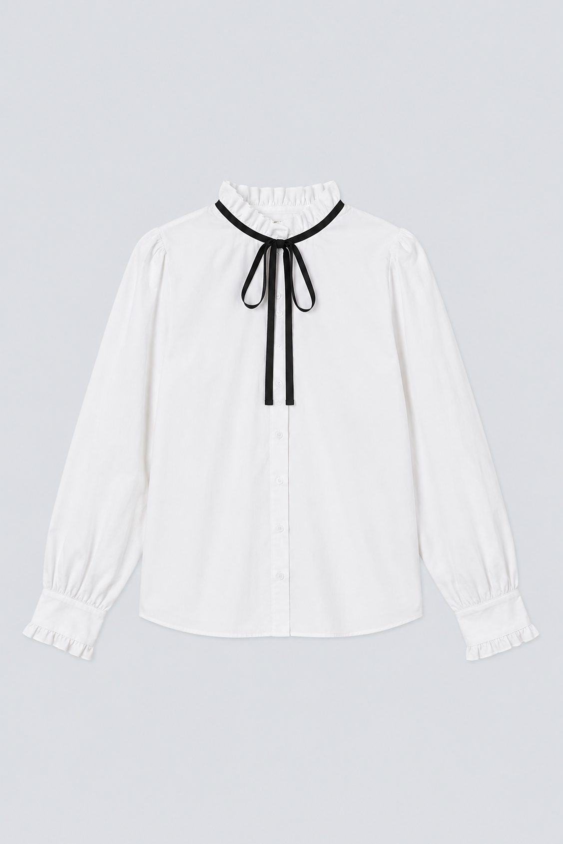 LUISA Blouse fluide lavallière Blanc casse Suncoo