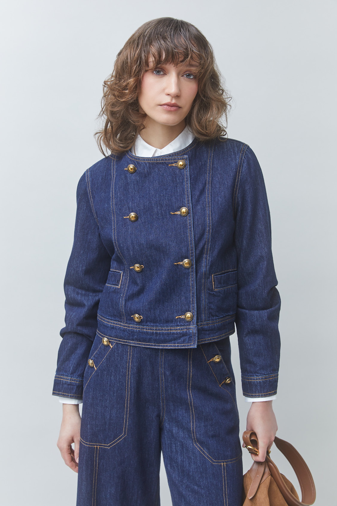 DAKOTA Veste courte en jean Bleu brut Suncoo
