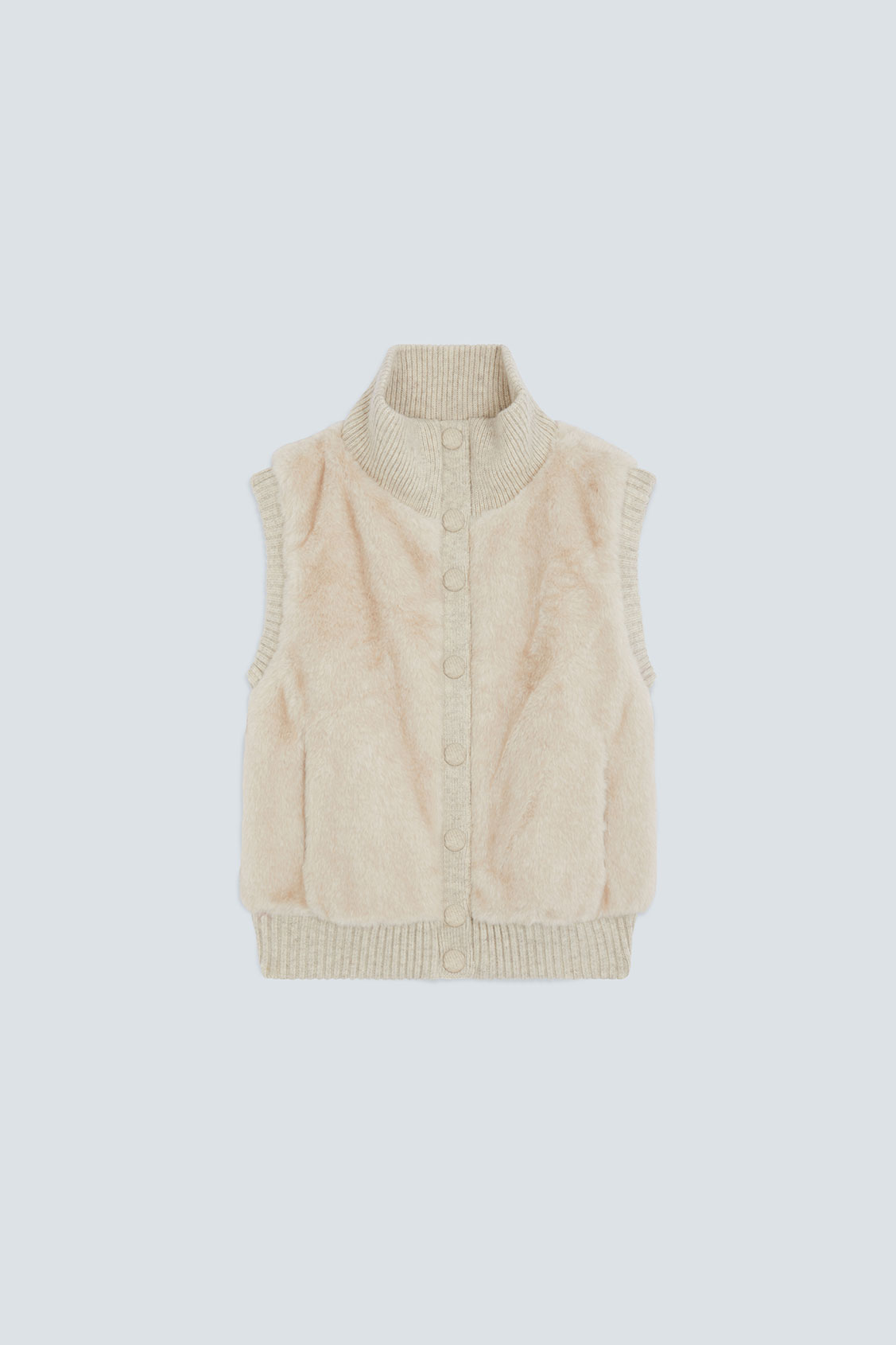 DOODLE Veste sans manche en fausse fourrure Creme Suncoo