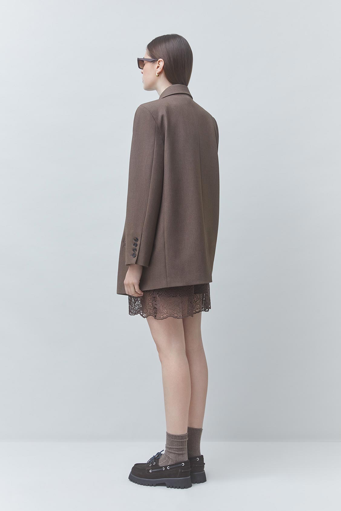 DUKE Veste blazer oversize Taupe Suncoo