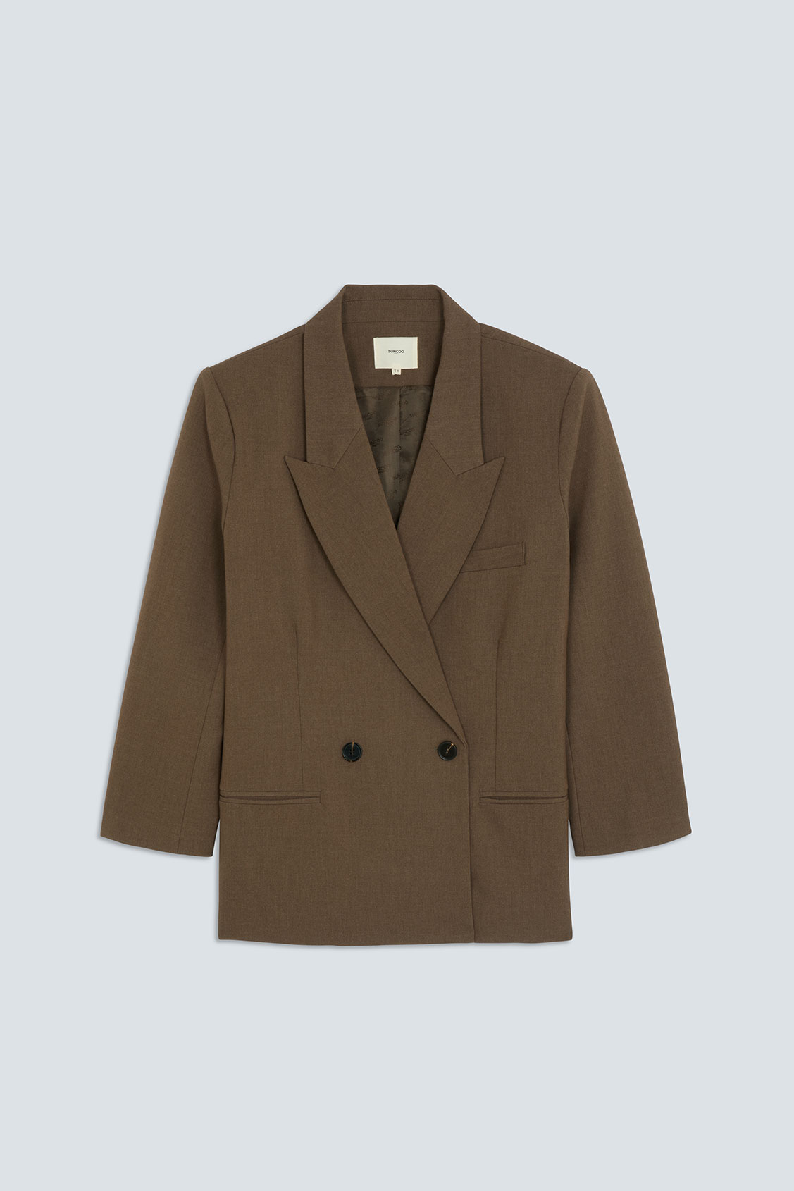 DUKE Veste blazer oversize Taupe Suncoo