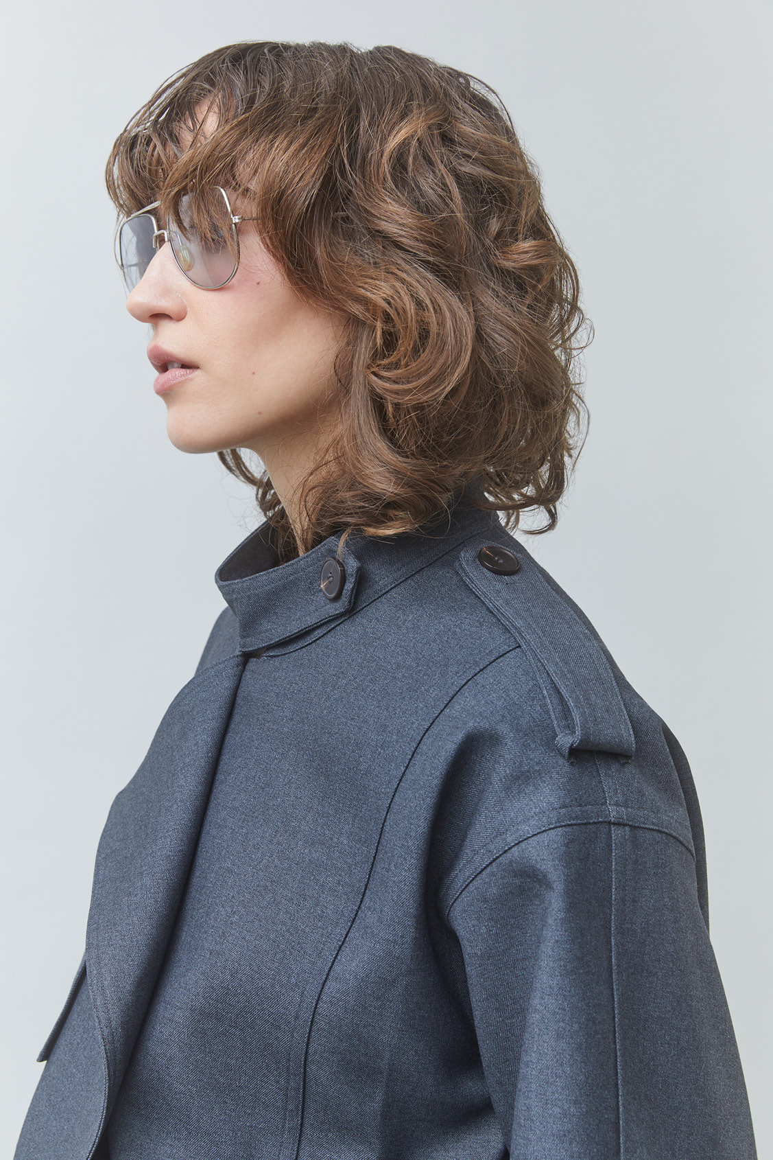 DUST Veste courte oversize ceinturée Carbone Suncoo