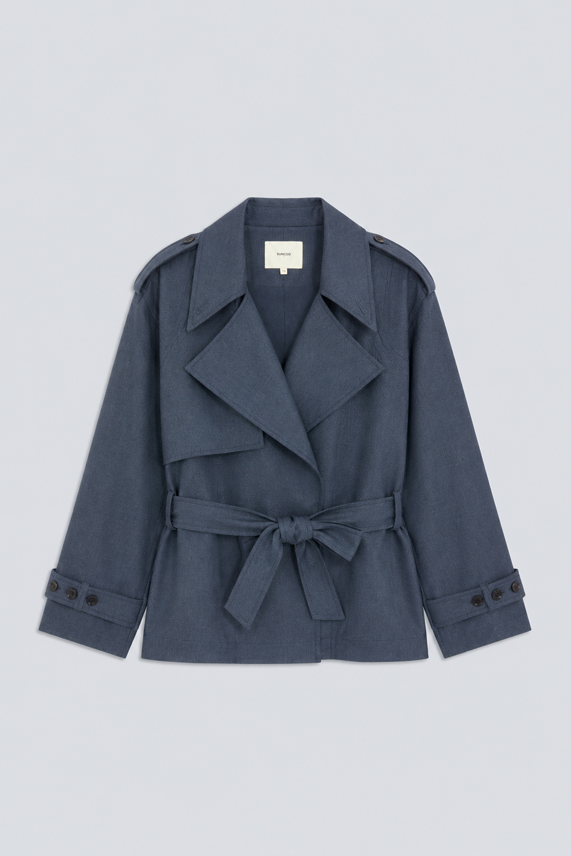 DUST Veste courte oversize ceinturée Carbone Suncoo