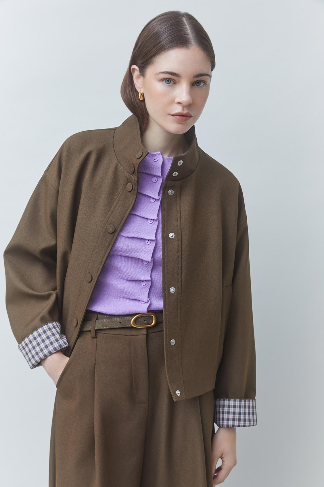 DATING Veste courte choco Chocolat Suncoo