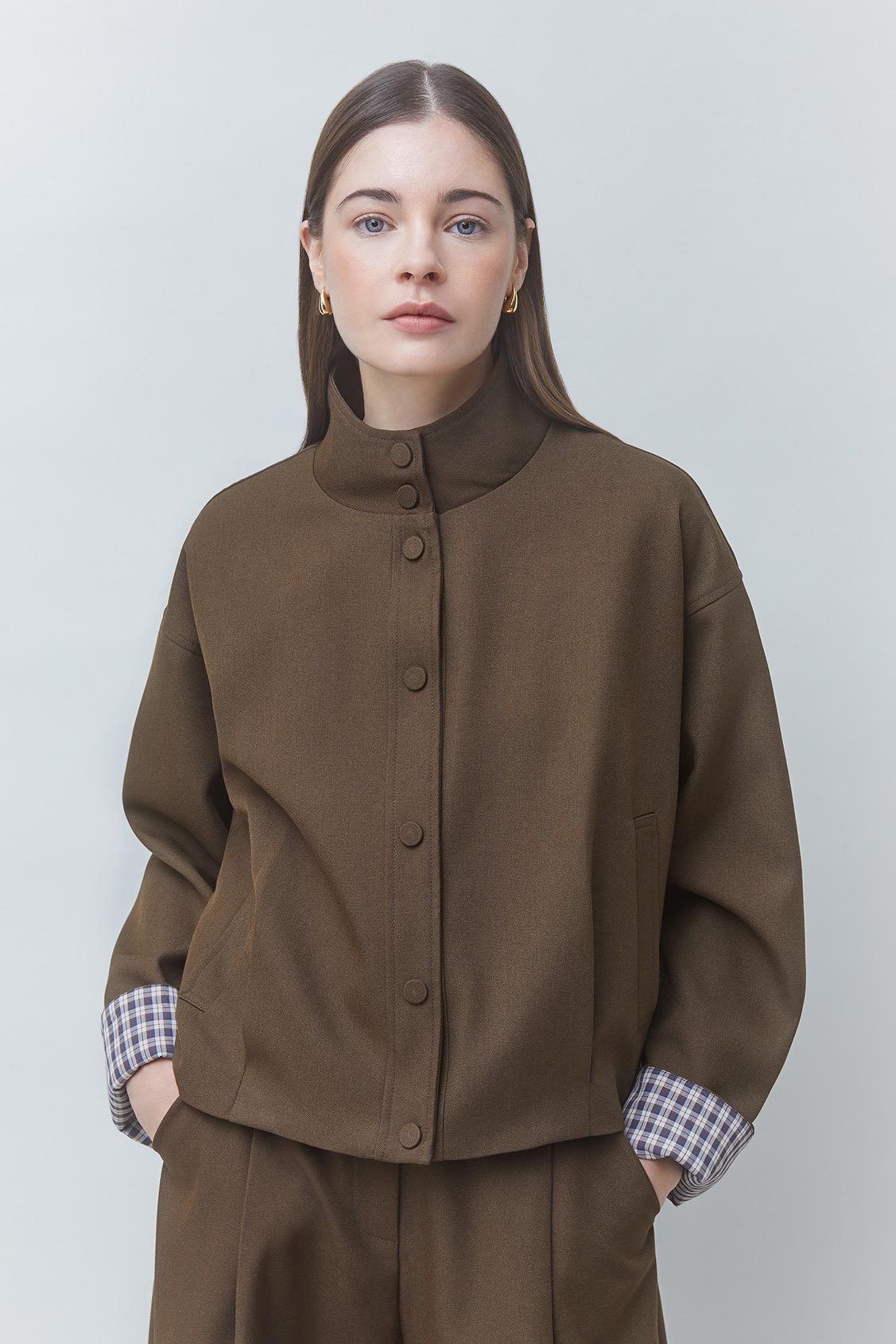 DATING Veste courte choco Chocolat Suncoo