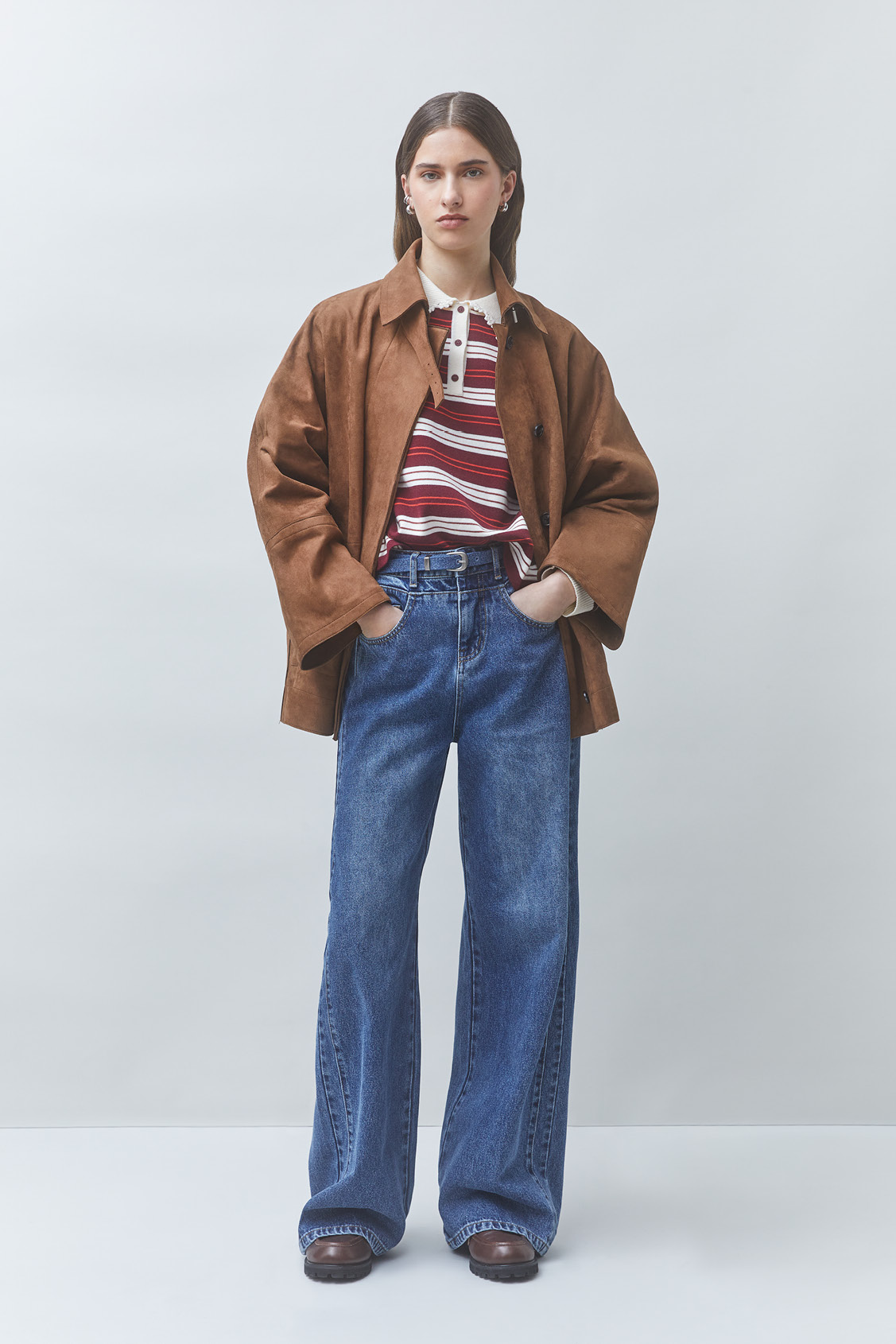DIDO Manteau en simili suede Tabac Suncoo