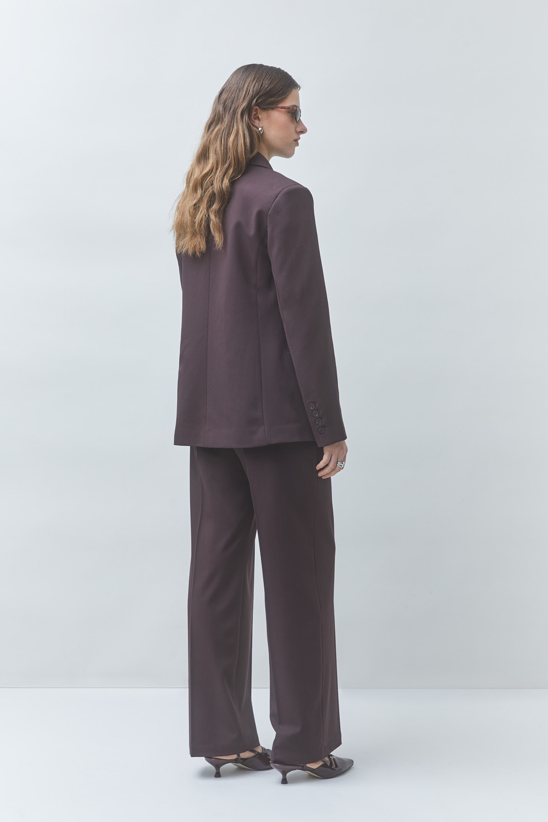 DIARY Veste blazer uni prune Prune Suncoo
