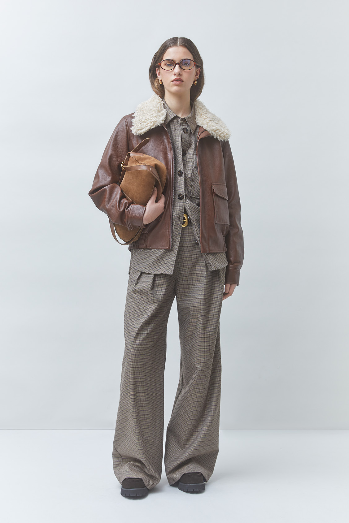 EVER Manteau court en simili cuir Chocolat Suncoo