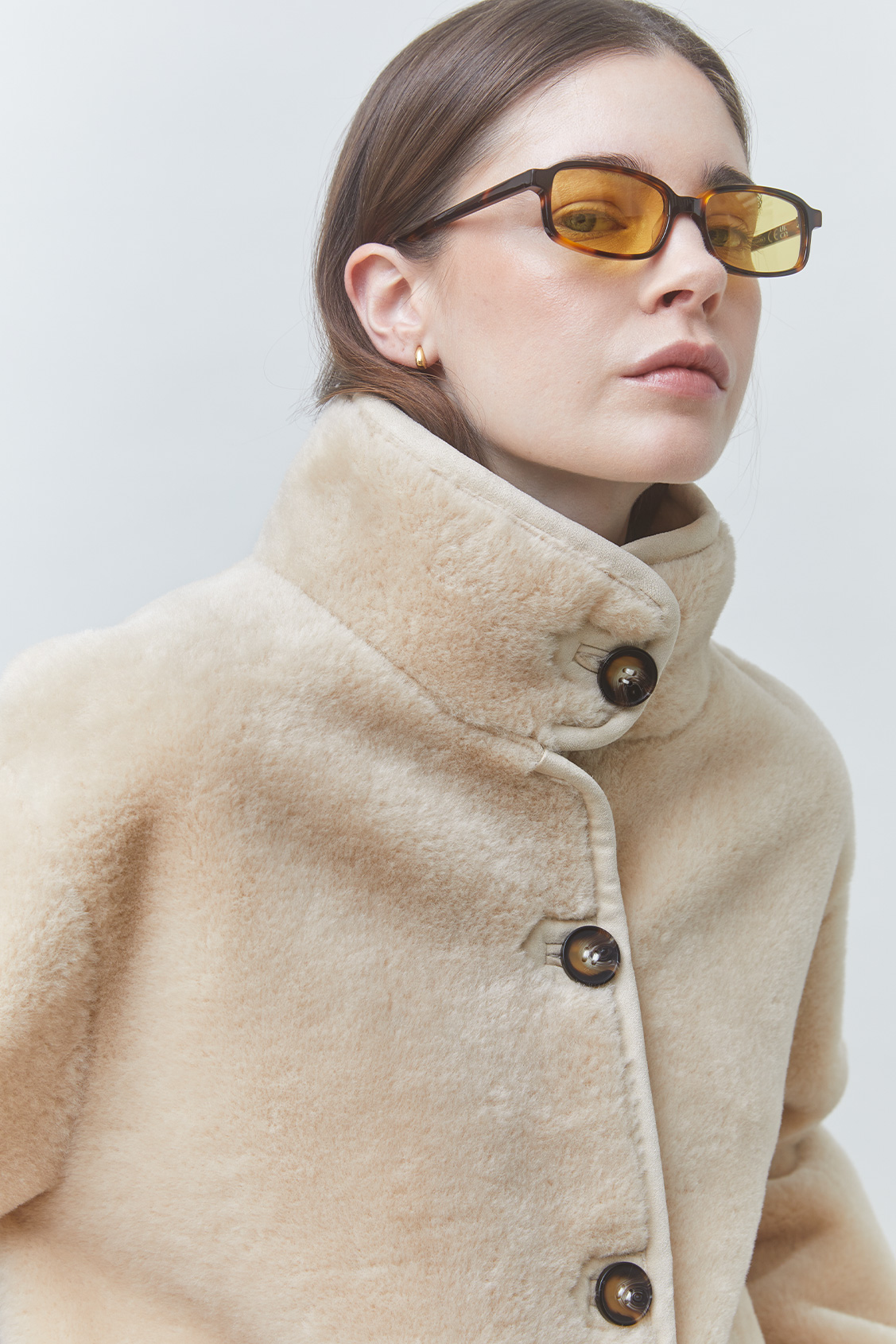 ELITE Manteau beige en fausse fourrure Beige Suncoo