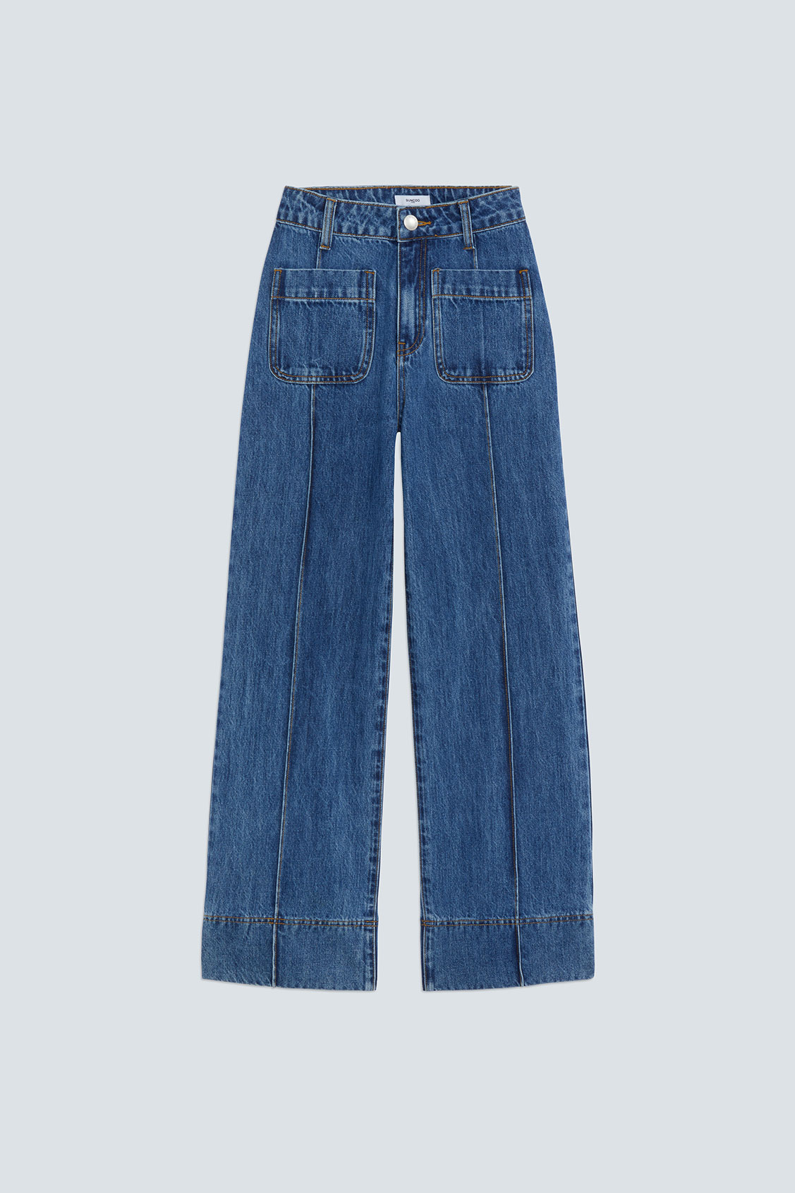 RICK Jean large détails poches Bleu jeans Suncoo
