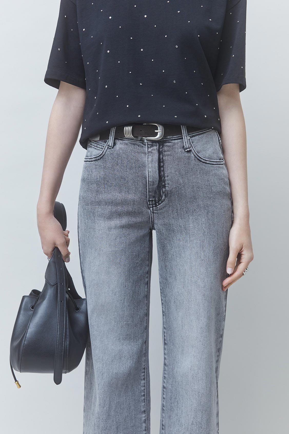 READY Jean gris droit Gris clair Suncoo