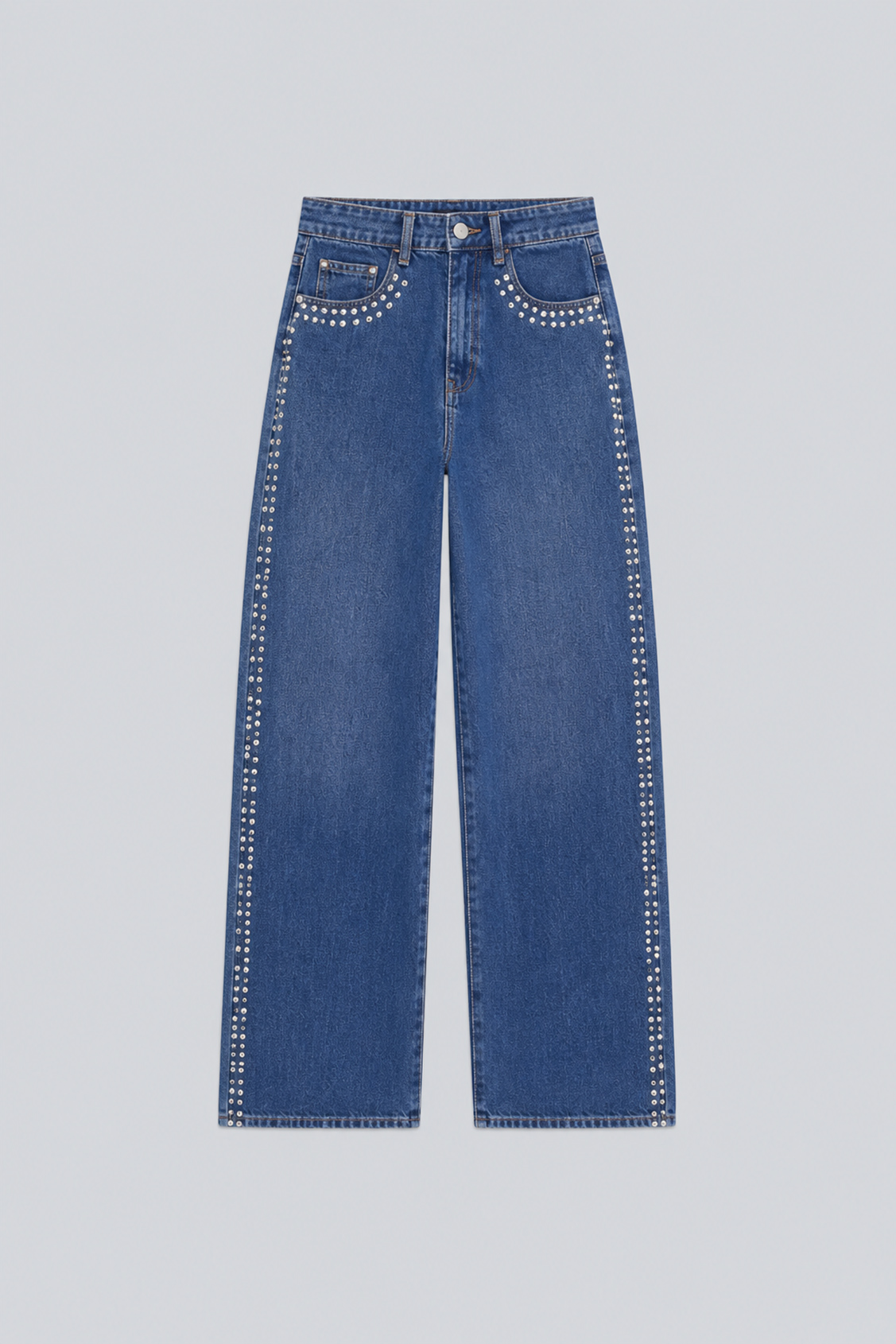 ROLLING Jean strass&eacute; fantaisie Bleu jeans Suncoo