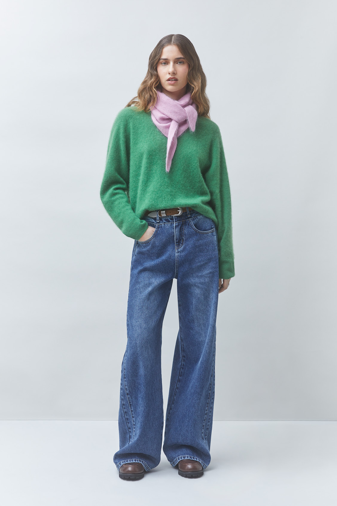 PICADI Pull uni vert en laine Vert Suncoo