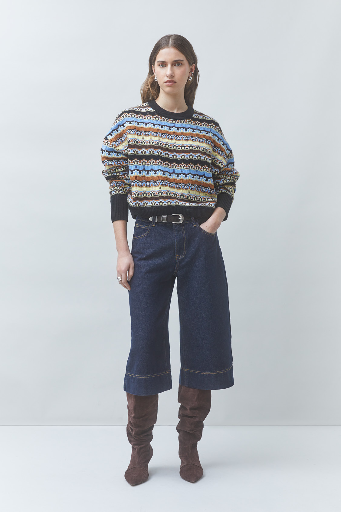 PRESTO Pull fantaisie à rayures Camel Suncoo