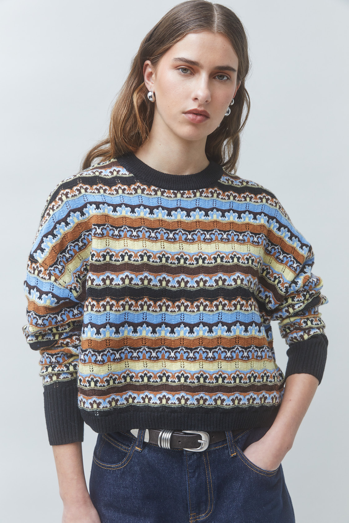 PRESTO Pull fantaisie à rayures Camel Suncoo