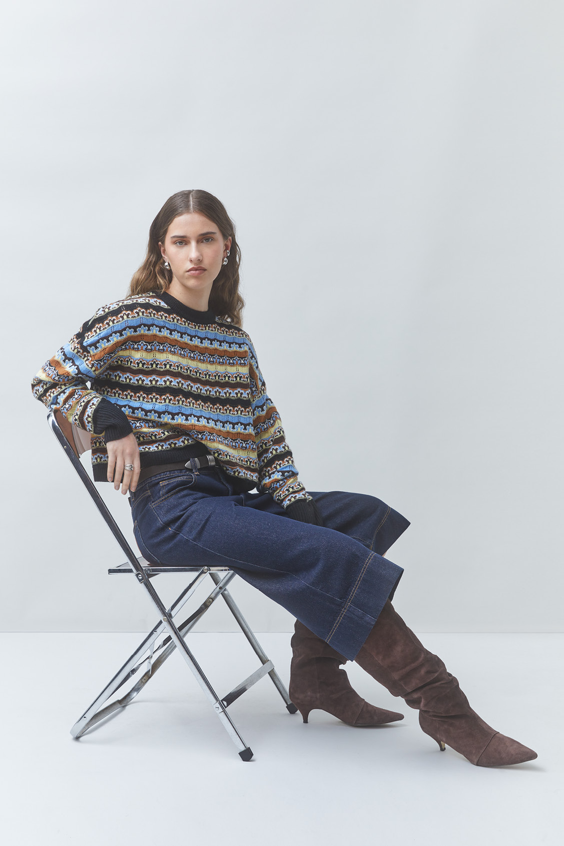 PRESTO Pull fantaisie à rayures Camel Suncoo