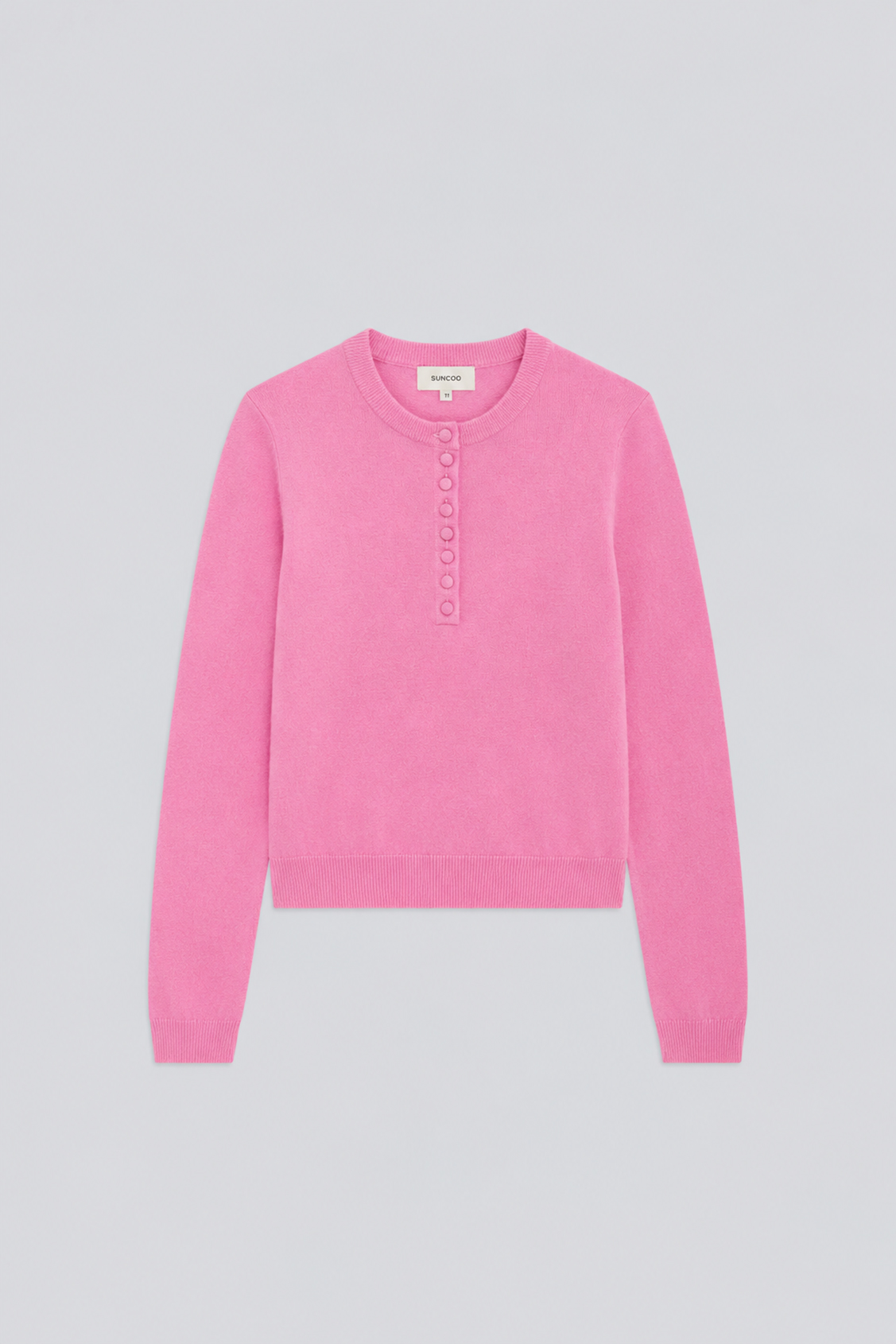 PAZ Pull uni rose en laine Rose Suncoo