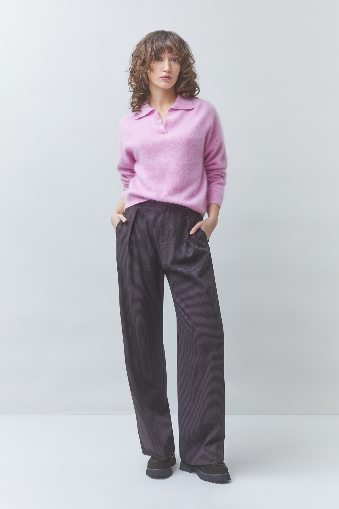 PADOMA Pull uni en laine rose Rose Suncoo