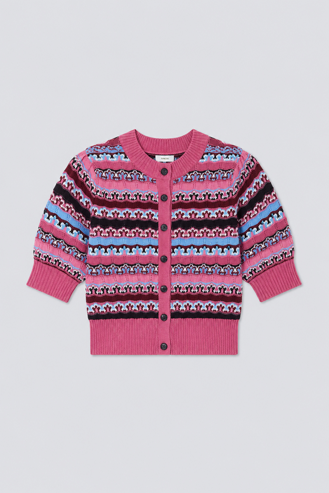 GEMONI Gilet fantaisie à rayures Rose Suncoo