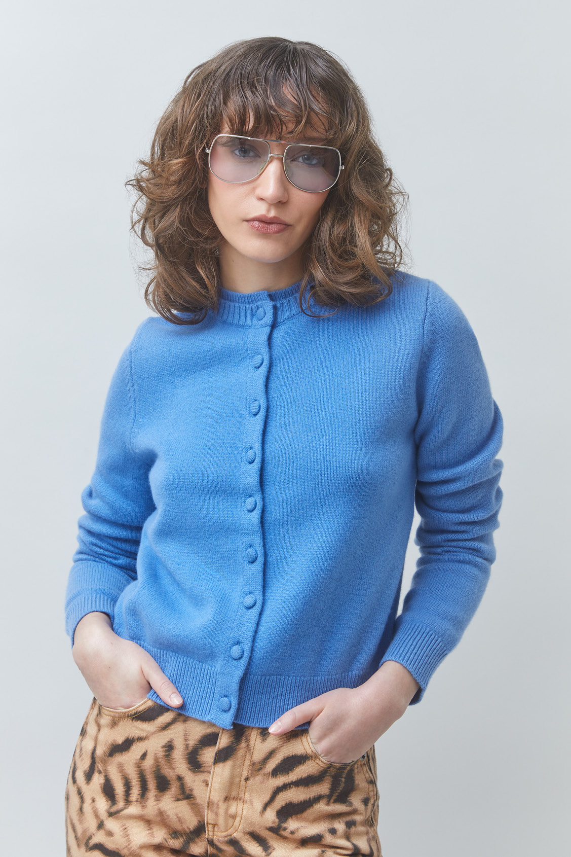 GESKI Gilet uni en laine bleu Bleu Suncoo
