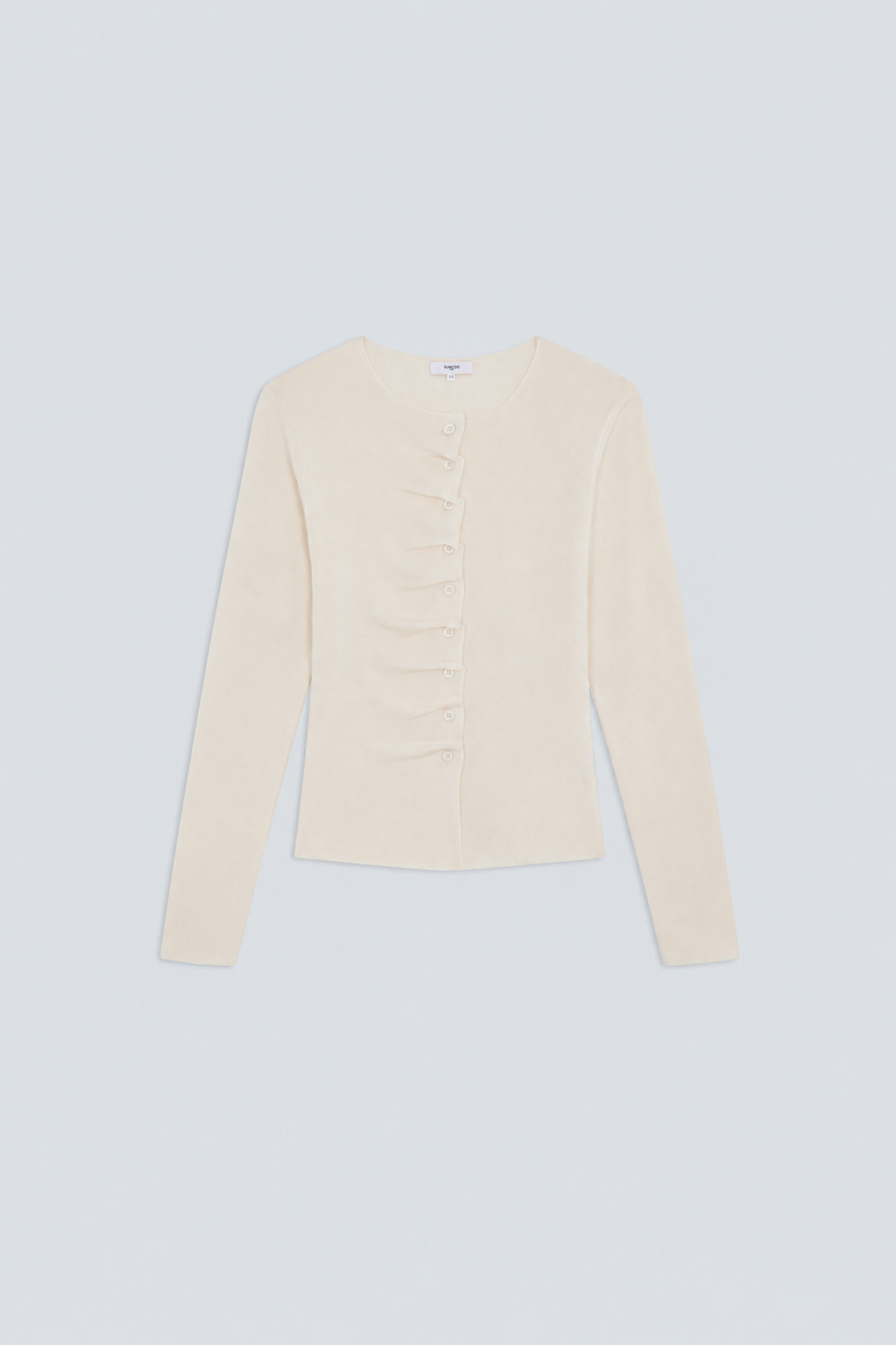 GAMIRA Gilet boutonné à plis blanc Blanc casse Suncoo