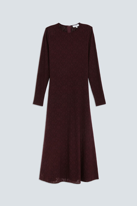 CALIXT Robe midi en dentelle Prune Suncoo
