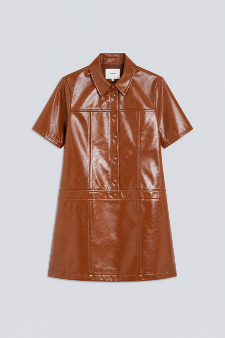 CORA Robe courte en vinyle Camel Suncoo