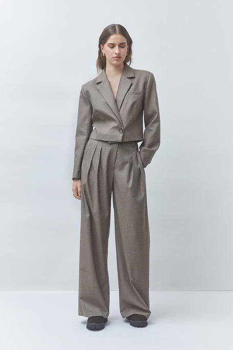 JUNIOR Pantalon large à pinces Taupe Suncoo