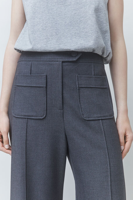 JERRY Pantalon large carbone Carbone Suncoo