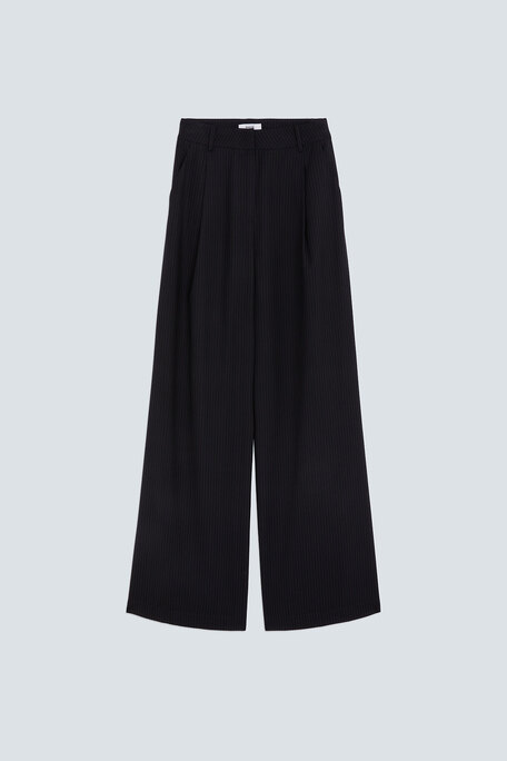 JELLY Pantalon large à rayures Bleu nuit Suncoo